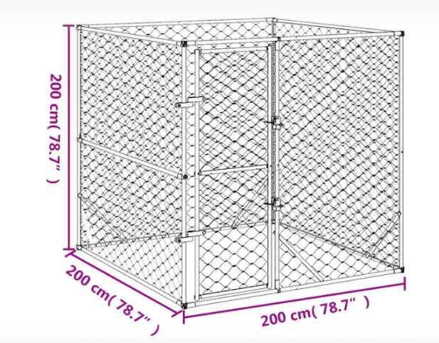 box-gabbia  in rete zincata facile da montare e smontare