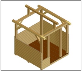 disegno in 3D box in legno tecnica con tecnica a telaio