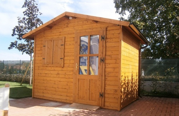 grande casetta per  giardino in legno colore miele misura cm.300 x 200